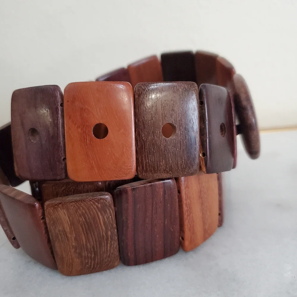 Vintage Cool Wood Belt Women's Size M-L